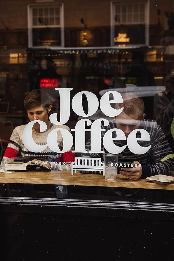 Joe Coffee Company (NYC Roaster), Half Moon Half Caffeinated Ground Specialty Coffee, 12 oz Bag, Rainforest Alliance Certified, Kosher, Climate Friendly