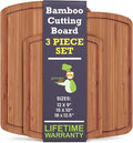 Bamboo Cutting Board Set of 3 - Dark