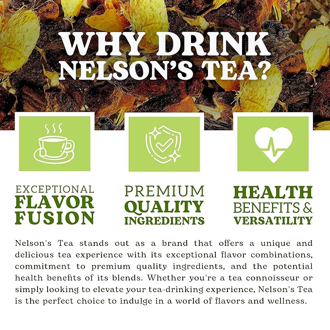 Nelson's Tea Really Root Beer - Sarsaparilla Root Herbal Loose Leaf Tea; Blend of Flavors like Sarsaparilla, Sassafras Burdock, and More! - 2 oz