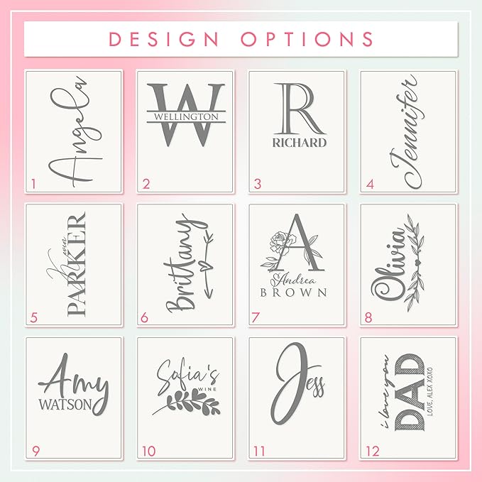 Personalized Tumbler with Engraved Name - 12 Designs, 20 Oz Coffee Tumbler with Slider Lid, Soft Pink, Double Wall Insulated - Custom Gifts for Women