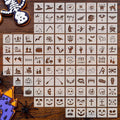 100 Pcs Stencils for Painting on Wood Reusable Stencil Crafts Drawing Templates Holiday Wall Paper for DIY Scrapbook Home 2 x 2 Inch(Ghost)