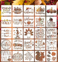 Fall Stencils for Painting 6” Pumpkin Stencils Autumn Leaf Stencil Happy Thanksgiving Templates for Wood Fabrics Crafts Decor