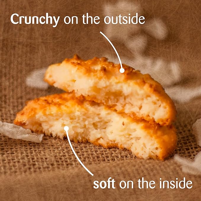 Dreams Coconut Cookies with Peanuts – Healthy, Gluten-Free & Protein Snack | Soft Macaroons | Pack of 4 (1.48oz Each), Total 5.92oz / 168g