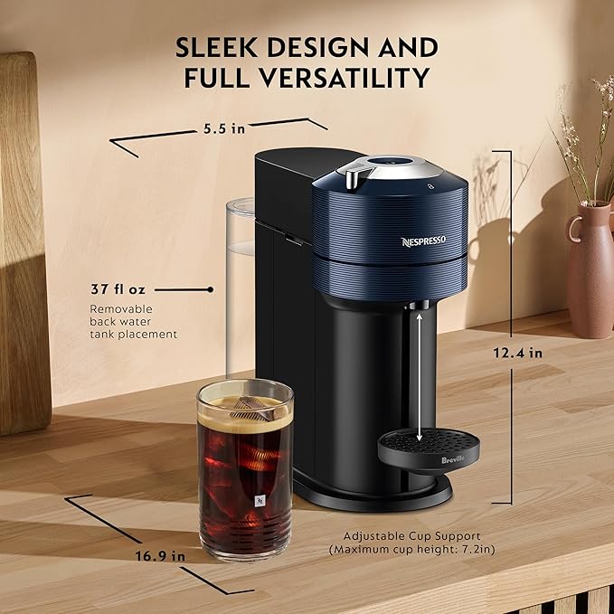 Nespresso Vertuo Next Coffee and Espresso Maker by Breville, Navy