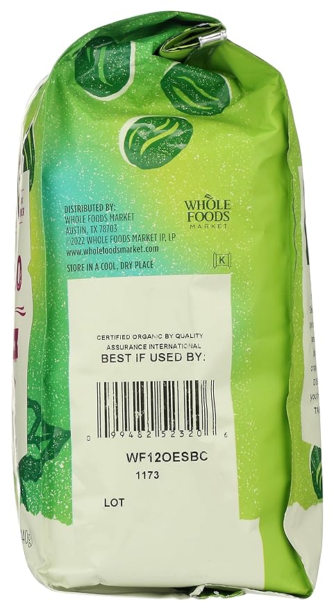 Whole Foods Market, Organic Espresso Bel Canto Whole Bean Coffee, Medium-Light Roast, Berries & Cocoa Powder, 12 Ounce
