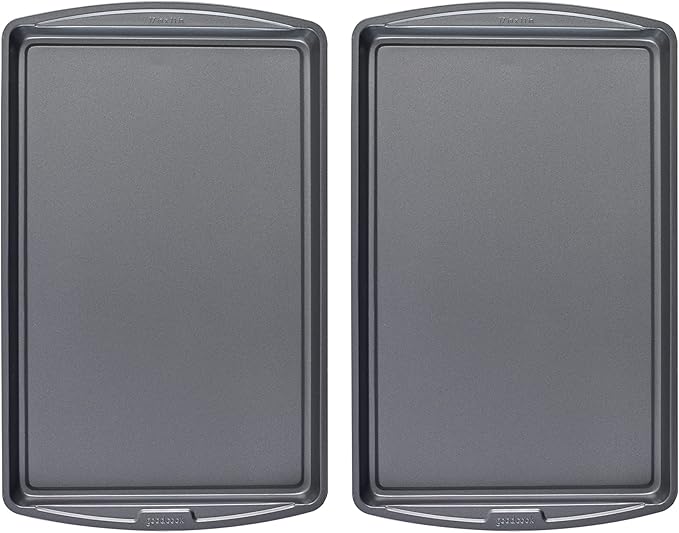 GoodCook AirPerfect Non-Stick 17” X 11" Cookie Sheet Set , Homemade, Frozen & Leftover Slices, Set of 2