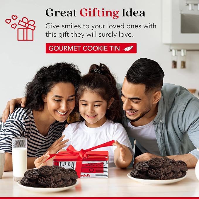 David's Cookies 1lb Double Chocolate Chunk Fresh Baked Cookies - Handmade and Gourmet Cookies - Delectable and Made with Premium Ingredients - Cookie Gift Basket - Great Gift For All Occasions