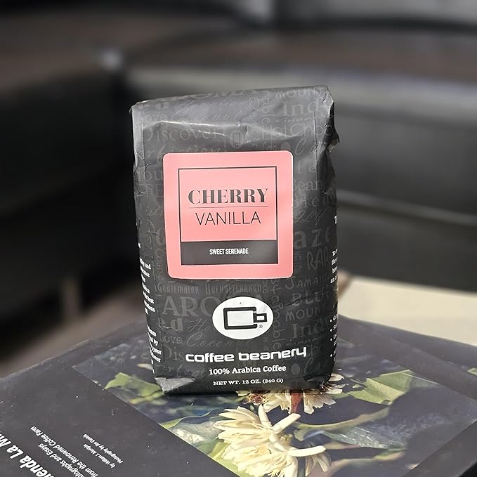 Cherry Vanilla Decaf Medium Roast Ground Flavored Coffee by Coffee Beanery - 12oz