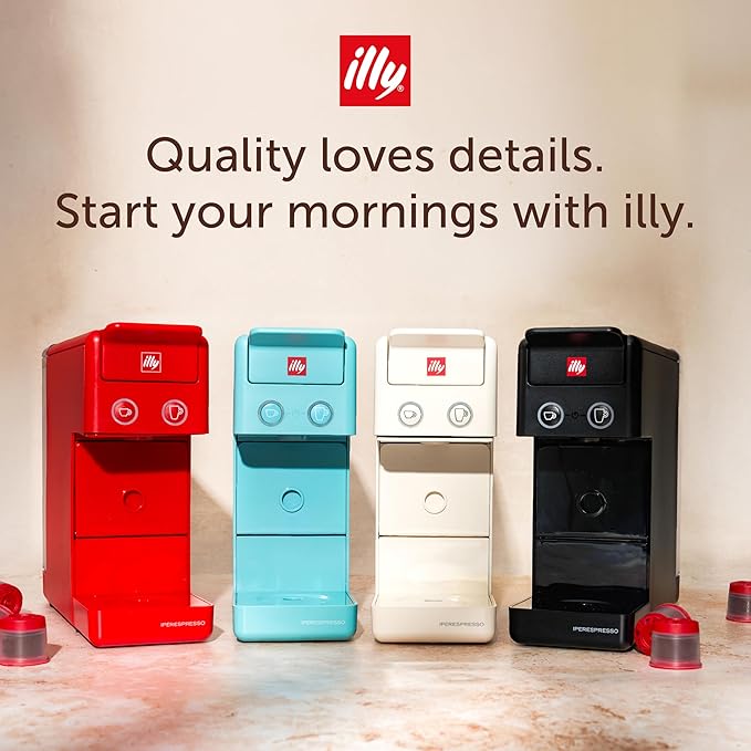 Illy Y3.3 Espresso Machine, Single Serve Coffee Machine for IperEspresso Capsules, Single Cup Espresso Maker (Black)