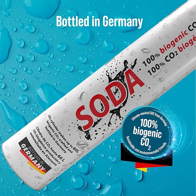 Party Factory Universal 2x 16.6 oz soda cylinder for all standard soda makers, 450g carbon dioxide, CO2 cylinder for SodaStream
