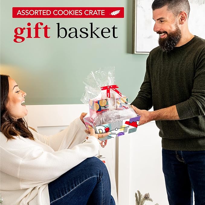 David’s Cookies Cookie Gift Basket - Deliciously Flavored Assorted Cookies in a Lovely Gift Basket - Gourmet Thin Crispy Cookies, Butter Pecan Meltaways and Scottish Shortbread Cookies - Variety of Delicious Cookies