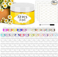 72 Pcs Plastic Jars, 4 OZ Plastic Jars with White Lids Round Clear Storage Containers Jar Leak Proof Slime Containers with Lids for Travel Refillable Slime Storage Jar for Beauty Product