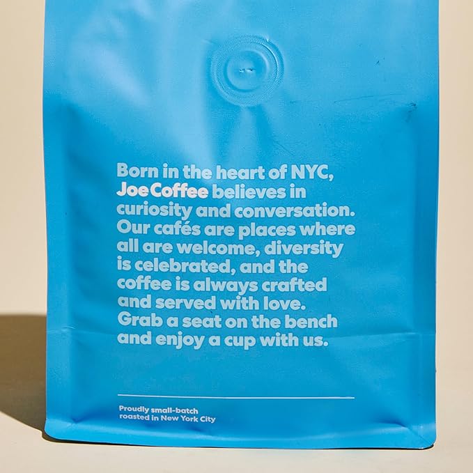 Joe Coffee Company - Half Moon Half Caffeinated Ground Specialty Coffee, 6 oz Bag | NYC Roaster, Rainforest Alliance Certified, Kosher, Climate-Friendly