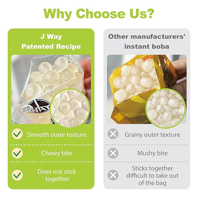 J WAY Instant Boba Bubble Pearl Lemon Juice Drinks Kit with Authentic Crystal Tapioca Boba, Ready in Under One Minute, Paper Straws Included, 3 Servings