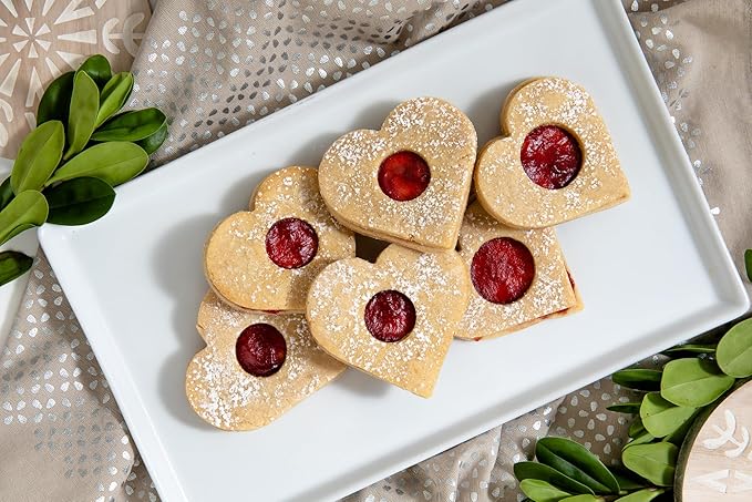 BāKIT Box Linzer Heart Cookies Baking and Activity Kit, Kids Heart Cookie Decorating Kit, International Snack Box of Cultural Learning and Fun Activities, Great for Kids Gifts