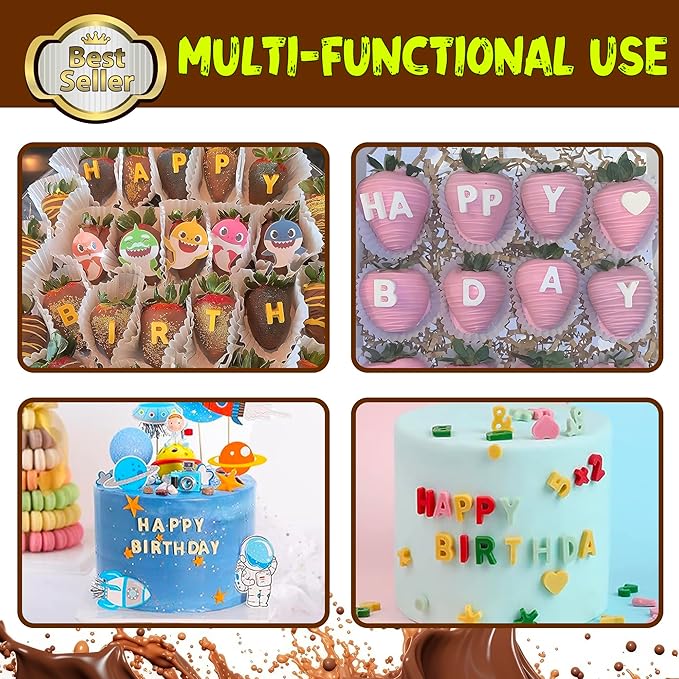 Number Chocolate Silicone Mould for DIY Candies or Fondant - 4 Pack…