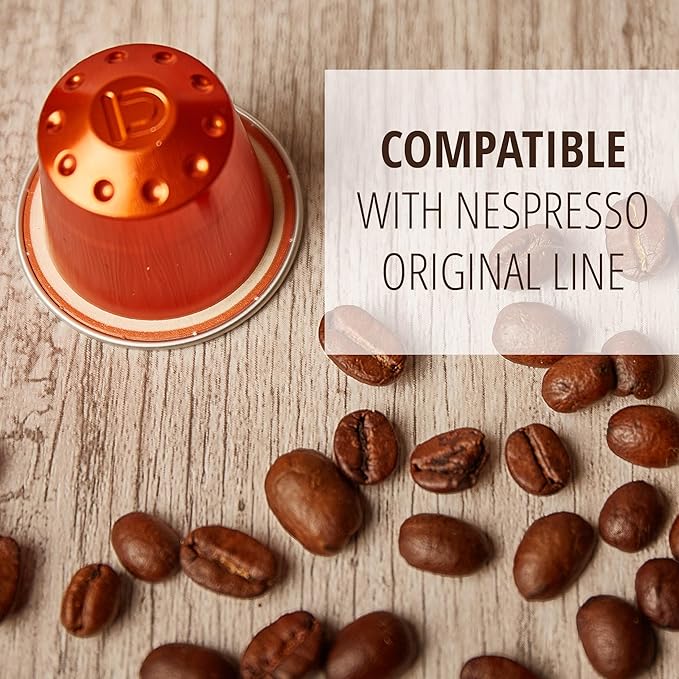 Late Nite Lemur 120ct for Nespresso Original Machine Compatible Pods I Intensity 12 I Aluminum Coffee Capsules I Like Palermo Kazaar Espresso I 100% Arabica Beans with High Intensity