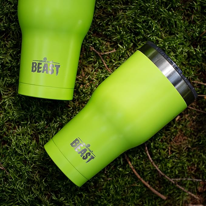 Beast 30 oz Tumbler Stainless Steel Vacuum Insulated Coffee Ice Cup Double Wall Travel Flask (Lemongrass Green)