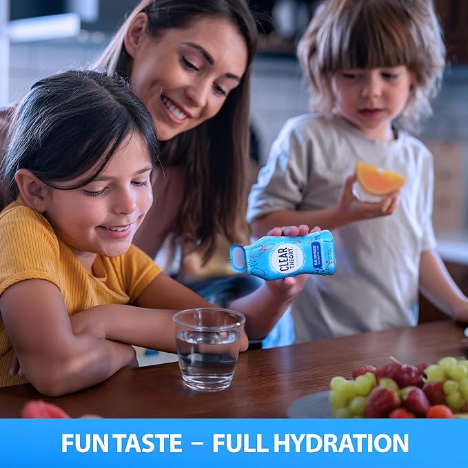 Clear Theory Water Flavoring Drops with Electrolytes, Water Enhancer Liquid Flavored Water Drink Mix, Hydration for Kids, Vegan, Gluten Free, Low Calorie, 6 Pack (Fruit Punch, Blue Raspberry & Watermelon Berry)