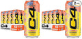 Cellucor C4 Performance Energy Drink | JOLLY RANCHER Peach | Zero Sugar Carbonated Preworkout Energy | 200mg Caffeine with Beta Alanine | 16 Fl Oz (24 Pack)