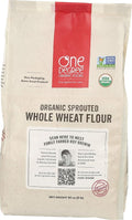 One Degree Organic Foods Sprouted Whole Wheat Flour, Certified Non-GMO & Vegan Flour for Baking, Plant Based & Organic Bread Flour (4 Pack, 80 Oz. Each)