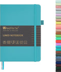 &And Per Se Lined Journal Notebook, 160 Pages, A5 5.7 x 8 inches College Ruled Thick Paper Notebook Journals for Writing, Hardcover Notebooks for Women Men Office School (1 Pack, Cerulean Blue)