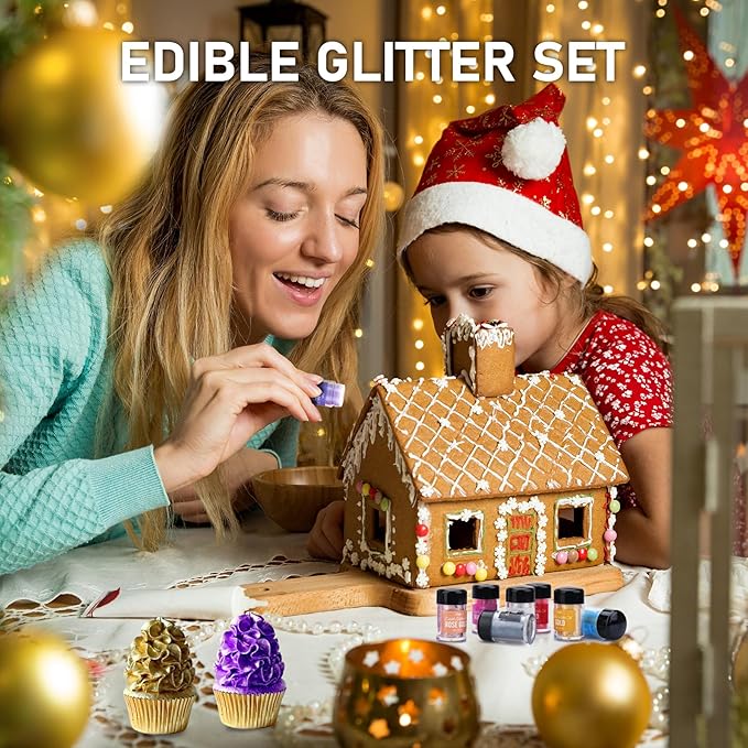Edible Glitter - 30g Edible Luster Dust Metallic Food Grade Coloring Glitter for Drinks, Baking, Cake Decorating - Edible Dust Powder Shimmer Sprinkle Powder for Icing, Cocktail, Candy (Unicorn)