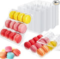 Sherr 36 Pcs Macaron Boxes Clear Plastic Macaron Storage Containers Macaroon Packaging Display Trays for Cookie, Wedding, Party Gifts