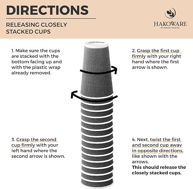 [400 SET]Harvest Pack 12 oz Disposable Coffee Cups, Insulated Ripple Double-Walled Paper Cup with Lid, Black and White Geometric, Tea Hot Chocolate Drinks To go coffee cups