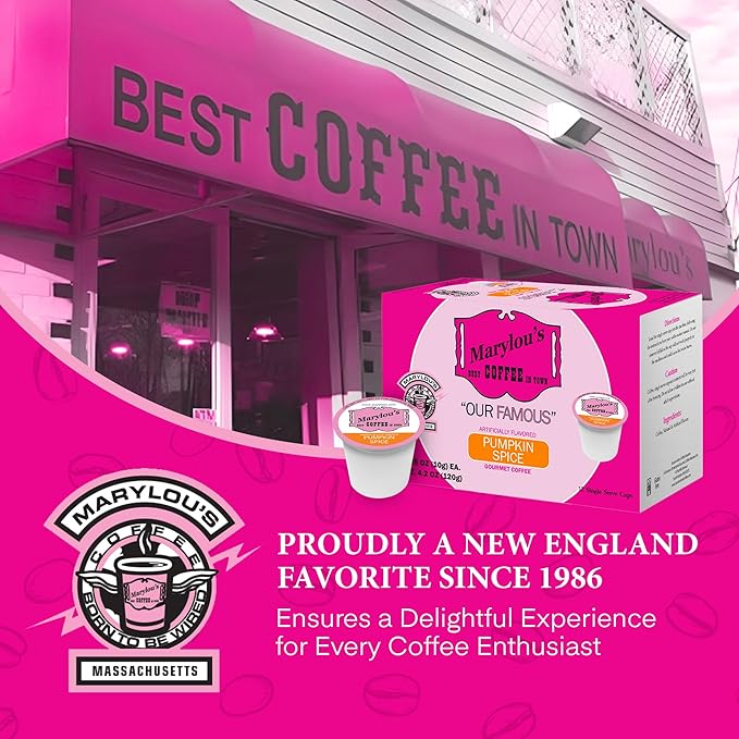 Marylou's Marylou’s Coffee – Pumpkin Spice Flavored Gourmet Coffee – Single Serve Coffee Pods, Compatible with Keurig Brewers – 12 Pods