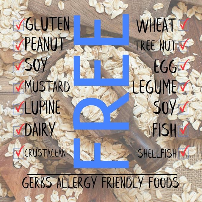 Gerbs Gluten-Free Traditional Rolled Oats 4 lbs. | Premium Grade, Resealable Bag | Hearty Texture, Ideal for Baking & Breakfast | Top 14 Allergen-Free