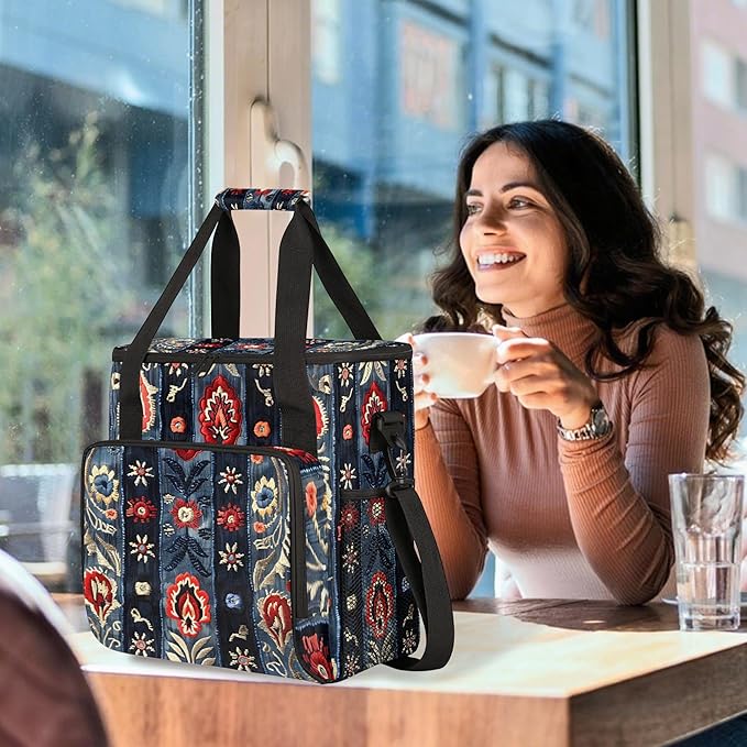 Coffee Maker Travel Bag Compatible with Keurig K-Mini,Single Serve Coffee Brewer Carrying Case Compatible for K-Mini Plus with Multiple Pockets for K-Cup Pods(Bag Only)