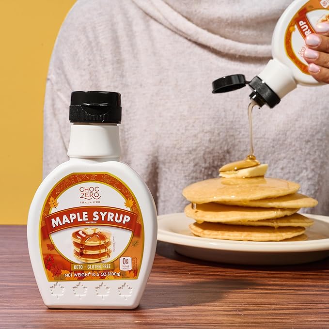 ChocZero Maple Syrup, Sugar Free, Low Carb, Sugar Alcohol Free, Gluten Free, No Preservatives, Non-GMO Dessert and Breakfast Topping Syrup, 10.5oz (Pack of 1)
