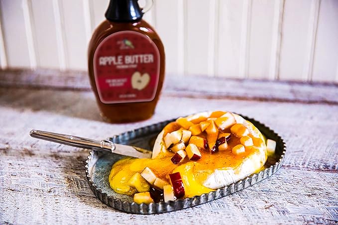 Green Jay Gourmet Apple Butter Syrup - Premium Breakfast Syrup with Sweet Apples, Spices & Lemon Juice - All-Natural, Non-GMO Pancake Syrup, Waffle Syrup & Dessert Syrup - 8 Ounces