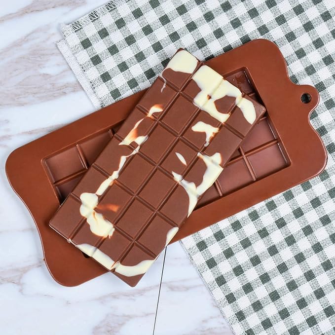 Protein Bar Molds, Energy Bar Molds 3 Pack Break Apart Silicone Chocolate Candy Molds, Non-Stick, BPA Free, Reusable for Homemade Snacks, Gifts