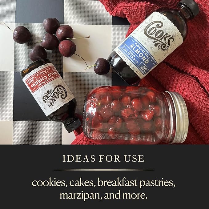 Cook’s, Pure Almond Extract for Baking, Cooking, and Mixology, Allergen Free Almond Flavoring Extract, 8 oz