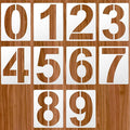 5 Inch Number Stencils 0-9 Address Number Stencil Reusable Number Stencils Set Digital Stencils Templates for Cake Stencil Address Number Painting Stencils Templates