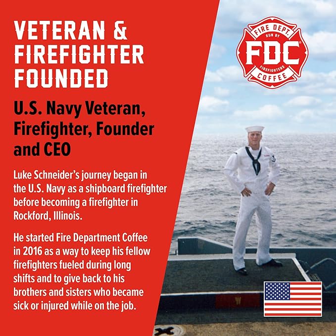Fire Department Coffee - Gives Back to Firefighters - Full-Bodied & Bold Skull Crushing Espresso Coffee Beans - Roasted in the USA - Premium Espresso Beans - Veteran Owned - Bulk 5 LB