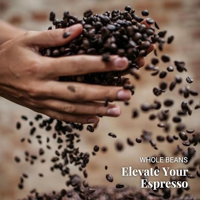 Caffe Vergnano 1882 Antica Bottega Whole Bean Arabica Medium Roast Espresso, 2.2 lbs Bag - Italian Coffee Beans with notes of Chocolate, Nuts & Caramel, Intensity 5/10-1000g Bag (2 Pack)