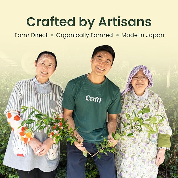 Crafti - Ceremonial Grade Organic Matcha Powder | 100 Servings (100g / 3.5oz) | Sugar-Free Kyoto Uji Matcha | Daily Matcha Green Tea for Calm Focus, Jitter-Free Energy and Barista-Grade Lattes