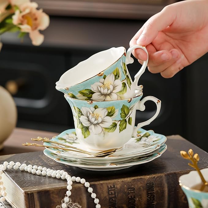 18 Peices Bone China Tea Cup And Saucer Set