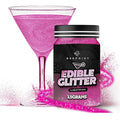 BeePoint Pink Edible Glitter for Drinks 15g - Food Grade, Vibrant Color Shimmer Powdered Dust for Drinks, Cocktails, Cake Decorating, Baking, Chocolates, Candy, Sweets, & Cookies - Vegan & Gluten Free