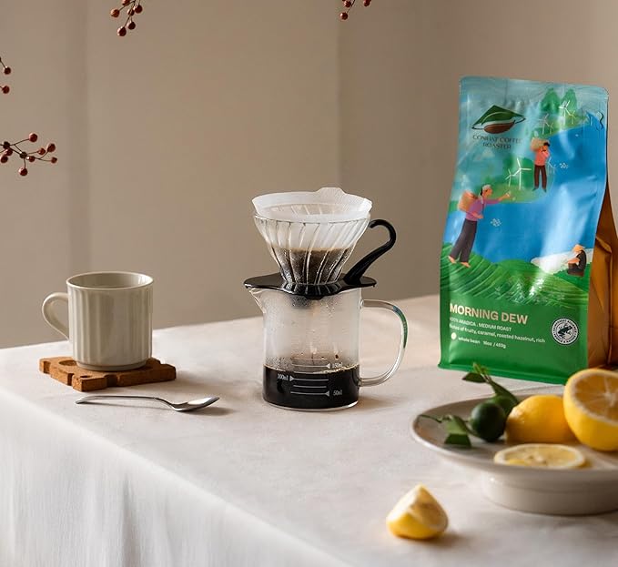 Conihat Whole Bean Coffee - 100% Vietnamese Premium Arabica, Medium Roast, Fruity, Caramel & Hazelnut Notes, Rich & Smooth, Low Acid, Single Origin, Hand-Picked,16 Oz Bag