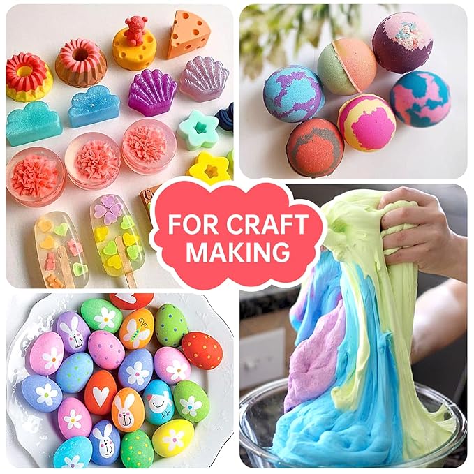 Food Coloring Liquid Food Dye Water Based Food Color 6 Colors x 20 ml Herbeklab Concentrated Food Coloring for Slime Baking Icing Cake Decorating Easter Egg - 4.06 Fl Oz