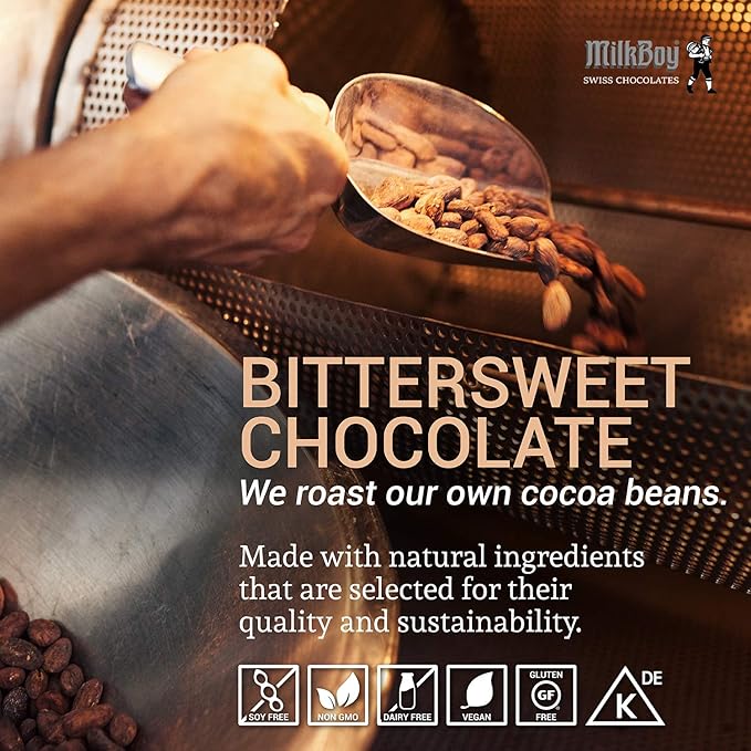 Milkboy Swiss Chocolates Gourmet Milk Chocolate Bars - Dark Chocolates - White Chocolate Bar - Premium Handmade Chocolate Variety - Kosher - GMO Free - Chocolates Candy - (Pack of 5)