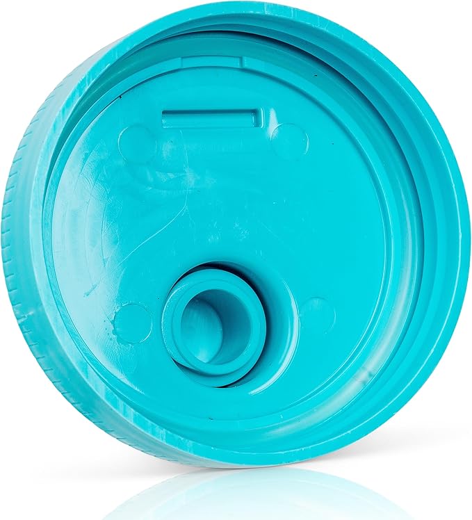Brewing America Mason Jar Drinking Cup Pint and Half Drinking Lid and Azure 24oz Jar (1, Teal)