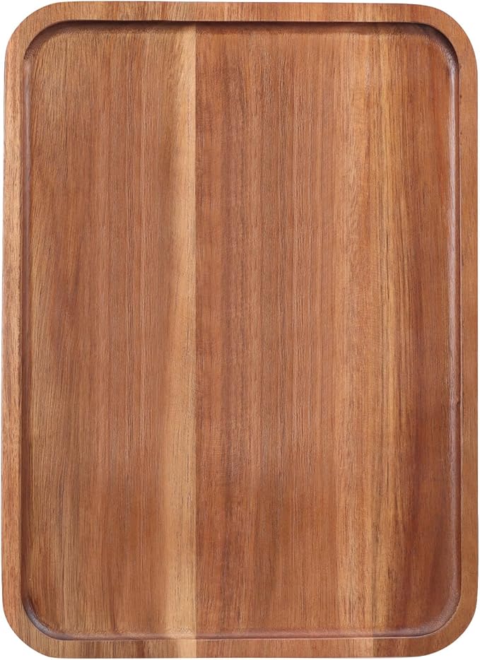 Large Serving Platters Wooden Charcuterie Boards for Party Food Dish Rectangle Acacia Wood Trays Home Decor Cheese Board Snack Appetizer Plates Rectangular Kitchen Dinner Platter Cookie Dessert Tray