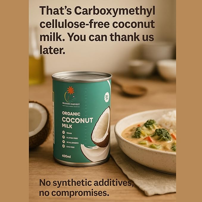Islands Harvest Organic Coconut Milk (22% Fat) Pack of 6 - Vegan, Kosher, Halal, Non-GMO, USDA Organic - Rich & Sweetly Aromatic Coconut Flavor - No Added Artificial Flavors, Colors & Preservatives. Perfect for Curries, Soups, Sauces, Drinks & Desserts