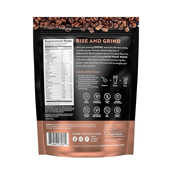 Complete Roast 3-Pack Caramel Frappe, Iced Coffee, and Vanilla (Caramel Frappe, Mocha Latte, Mocha Peanut Butter)