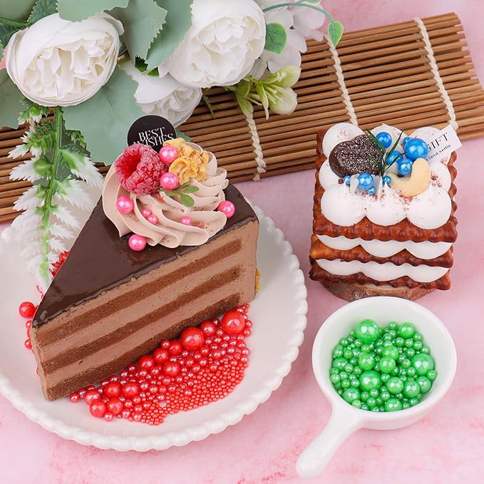 Purple Sprinkles for Cake Decorating, 6 Sizes Mix 4.6 oz Edible Pearl Sugar for Ice Cream Cupcake Cookies, Wedding Parties Birthday Cake Decoration
